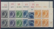 1930-31 LUSSEMBURGO, n. 219/225 MNH ** QUARTO CON BELLISSIMO NUMERO