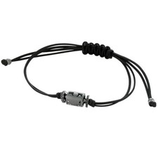 ROBERTO GIANNOTTI Bracciale ANGELI MAN10 Argento 925% Nero Pietre Cordino