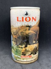 VECCHIA LATTINA DI BIRRA LION LEONI SUD AFRICA