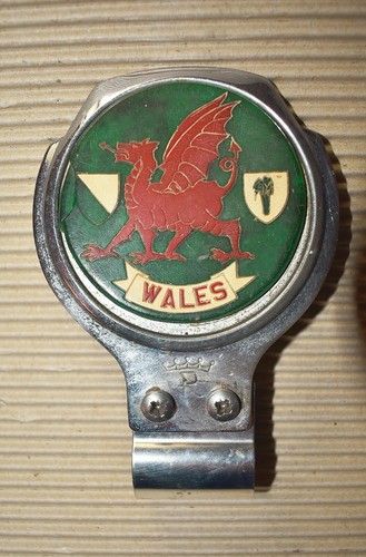 Vintage car badge wales - vintage,