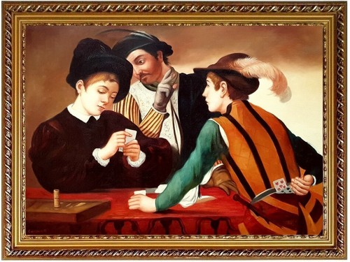 Quadro olio giocatore - , di