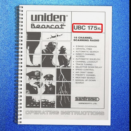 Uniden ubc175xl scanner user - scanner,