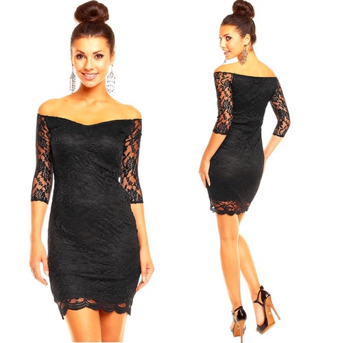 Abito pizzo floreale sexy - abito,