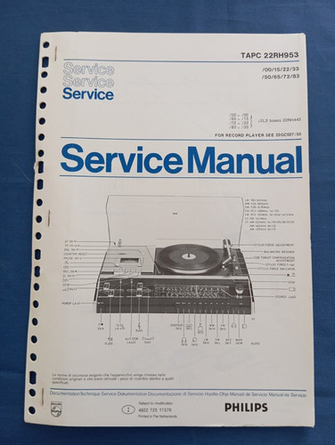 Philips 22rh953 service manual - 22rh953,