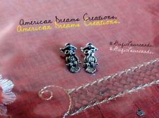 Charms, ciondoli, gufo con tocco, laurea, 2 pezzi.