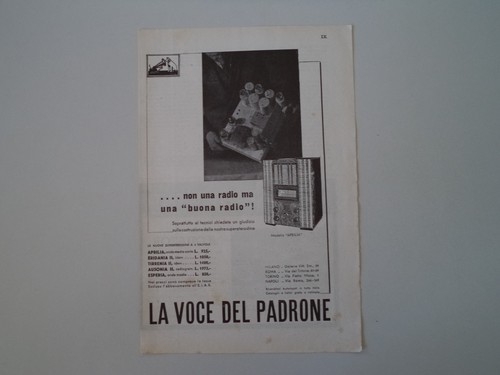 Advertising pubblicità 1935 - pubblicità,