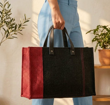 Borsa a mano in juta grande