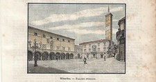 Stampa antica VITERBO Piazza