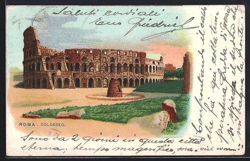 Roma colosseo cartolina - il, colosseo,