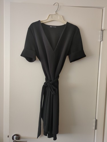 Abito zara nero con cintura - abito,