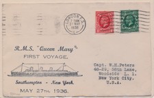 1936 Great Britain, Queen Mary First Trip, Southampton - New York and return by 