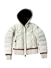 Moncler Grenoble Trysil Giubbotto White Hodeed Multipocket Jacket Womens Size 2