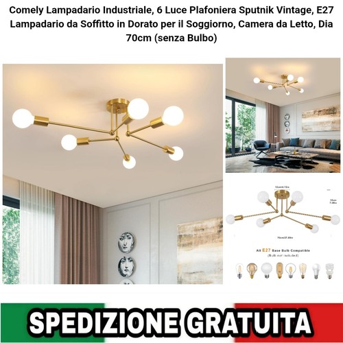 Lampadario soffitto dorato - lampadario,