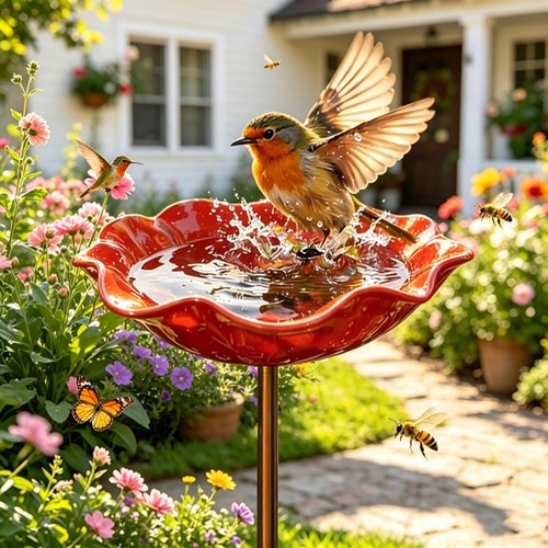 Handmade metal flower garden - metal,