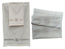 Coppia asciugamani lino punto