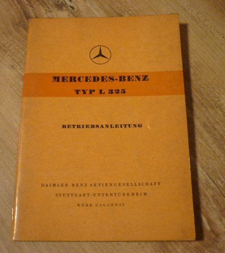 Orig mercedes benz - orig., manuale