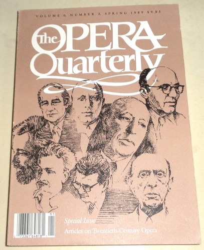 The opera quarterly vol 6 - quarterly,,
