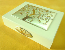NOZZE D'ORO 50° ANNIVERSARIO DI MATRIMONIO PORTAGIOIELLI IN ARGENTO cm24x19x6