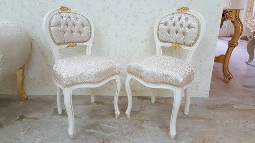 Coppia poltrone legno panna - poltrone,