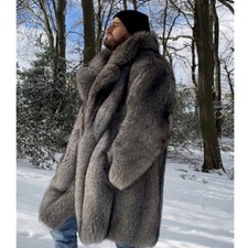 Cappotto lungo uomo pelliccia