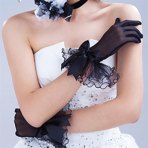Guanti polso donna pizzo - da,