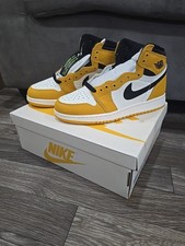 Nike Air Jordan Retro 1 GS High OG Giallo Ocra Uomo Taglia 4Y FD1437-701