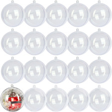 Trasparenti Palle Di Natale 20PCS 8CM Palle Di Natale Palline Riempibili per Dec