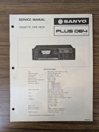 Sanyo plus d64 cassette - plus, tape