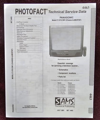 Sam photofact 4463 manuale - 4463,