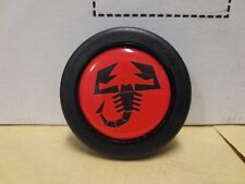 Pulsante Clacson ABARTH Rosso Nero per  Volante Sportivo  Nuovo Fiat 500 A112 