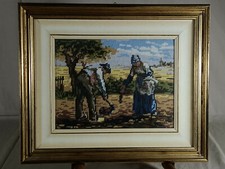 Quadro con cornice. Ricamo i