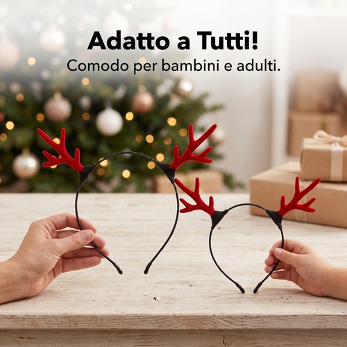 Cerchietto natalizio con - natalizio, corna