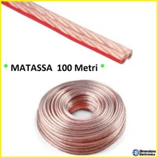 Cavo Elettrico Piattina Trasparente bipolare alimentazione 2x 0.50mm matassa led