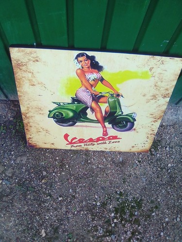 Insegna tabella vespa con - insegna,