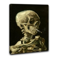 Niik Quadro teschio con sigaretta accesa di vincent van gogh falso d' autore ...