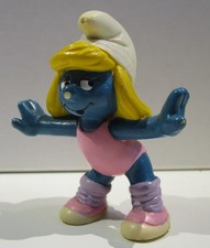 80-PUFFI-PUFFETTA AEROBICA-2.0183-HONG KONG © 1984 PEYO SCHLEICH Ⓢ W.BERRIE CO.