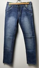 Jeans vintage anni 90 Y2K D&G Dolce & Gabbana gamba dritta taglia 28 logo pelle