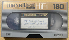 Videocassetta VHS Maxell E180 HGX GOLD HI-FI