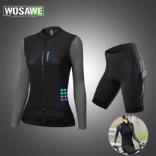 Set pantaloncini maglie ciclismo donna alta elastica equitazione bicicletta maglia/gonne