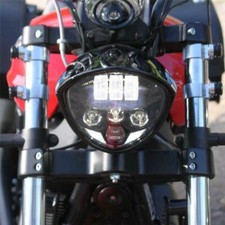 BLACK LED MOTORCYCLE HEADLIGHT