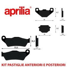 KIT PASTIGLIE FRENO ANTERIORI E POSTERIORI APRILIA SX 125 2009