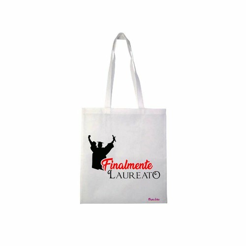 Borsa poliestere 36x40 scritta - poliestere,