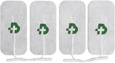 4 Elettrodi Di Qualità Superiore Cm. 5X10, Non Necessitano Di Gel