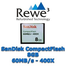 8GB SanDisk Compact Flash 60MB/s - 400X per Digital Camera