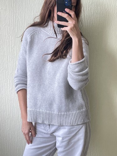 Maglione girocollo lana grigio
