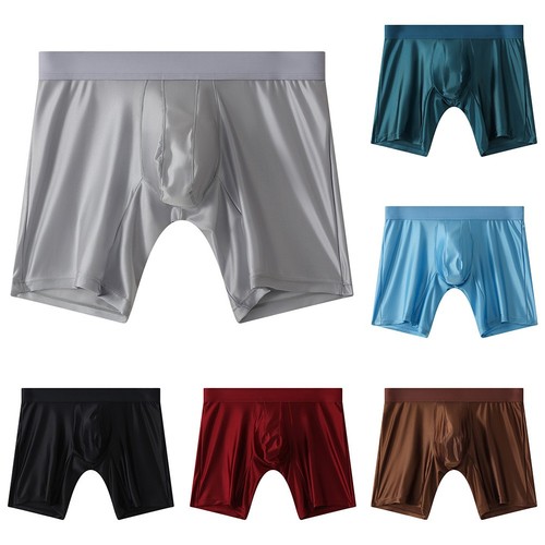 Boxer uomo raso seta ghiaccio