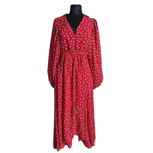 Maxi abito maje rosso stampa - maje,