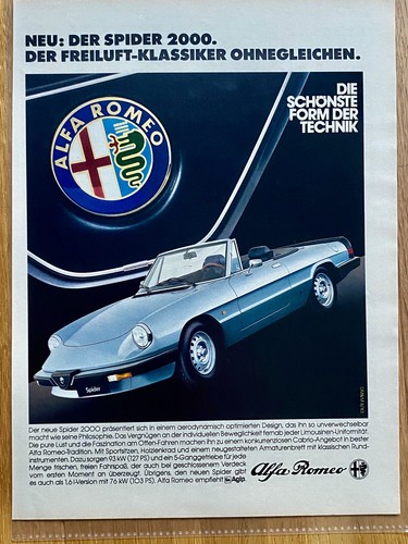 Alfa romeo spider 2000 - romeo, 1983