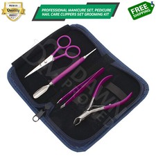 Set manicure pedicure tagliaunghie set toelettatura rosa fluo grado tedesco