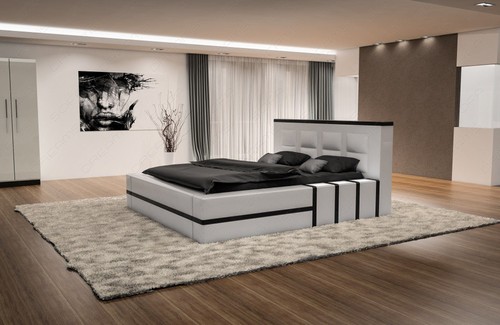 Letto design ecopelle - ecopelle,